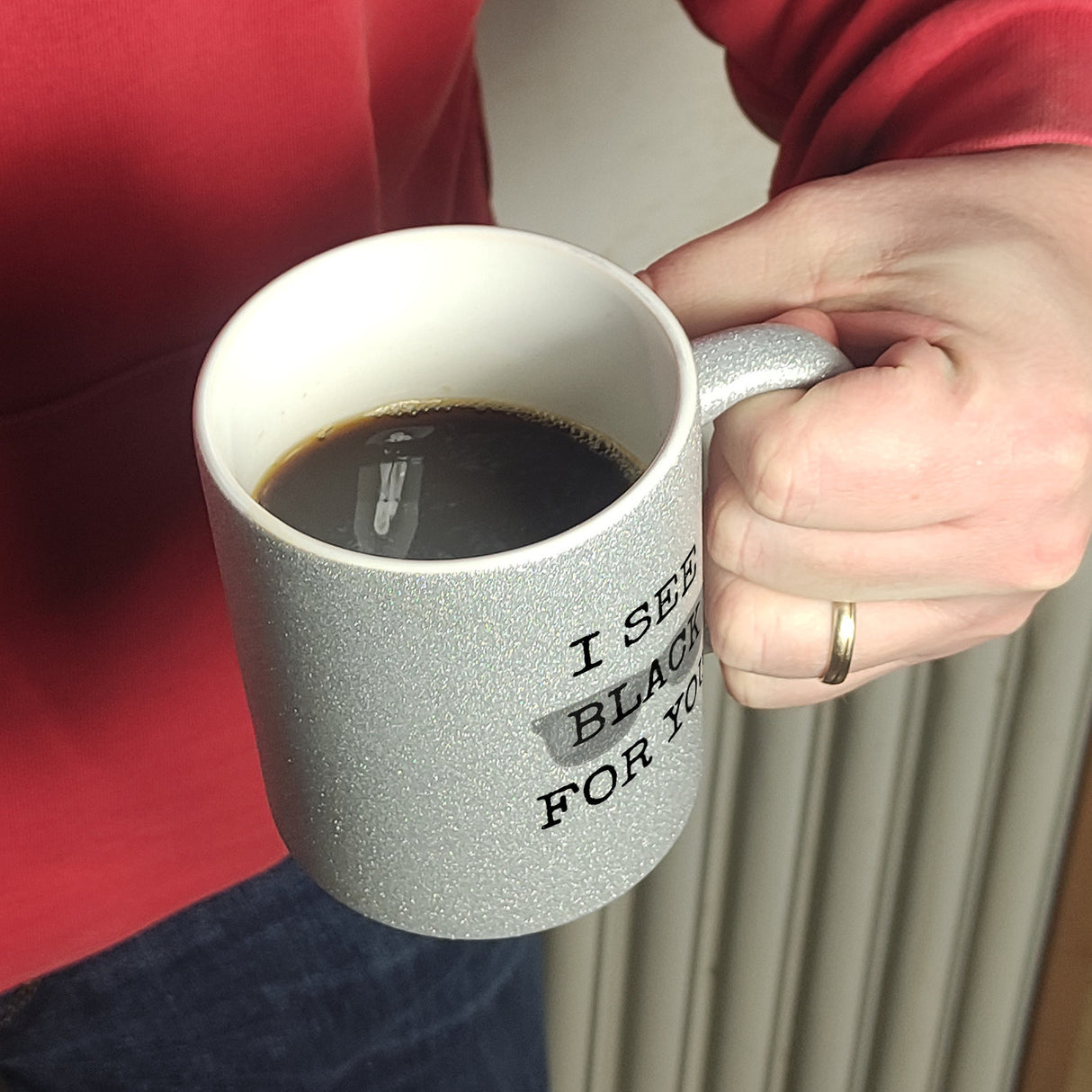 Denglisch Kaffeebecher mit Spruch - I see black for you