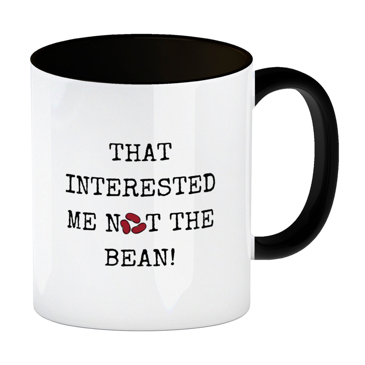 Denglisch Kaffeebecher mit Spruch - That interested me not the bean