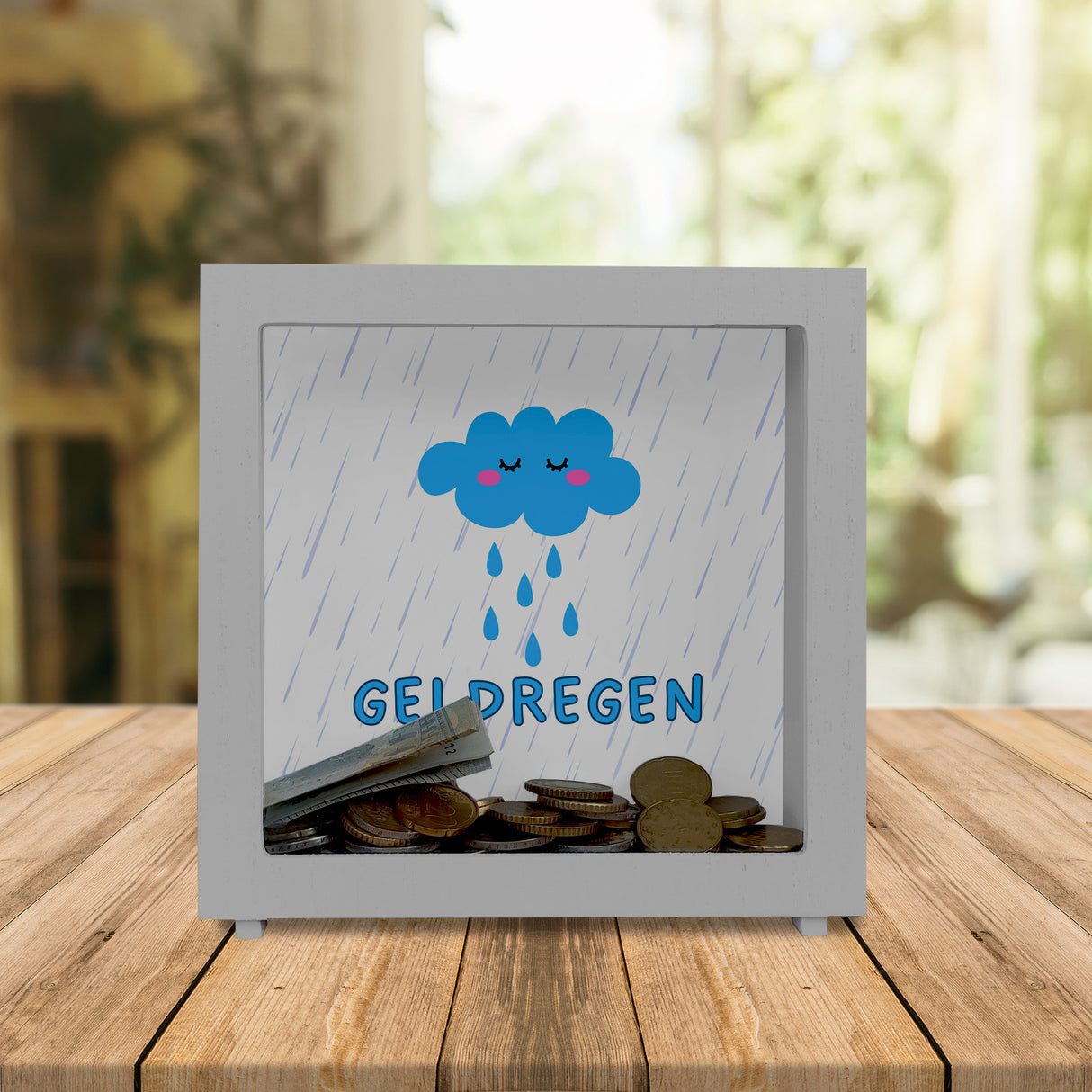 Geldregen Spardose mit süßer Wolke