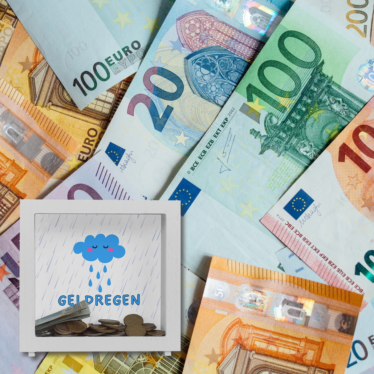 Geldregen Spardose mit süßer Wolke