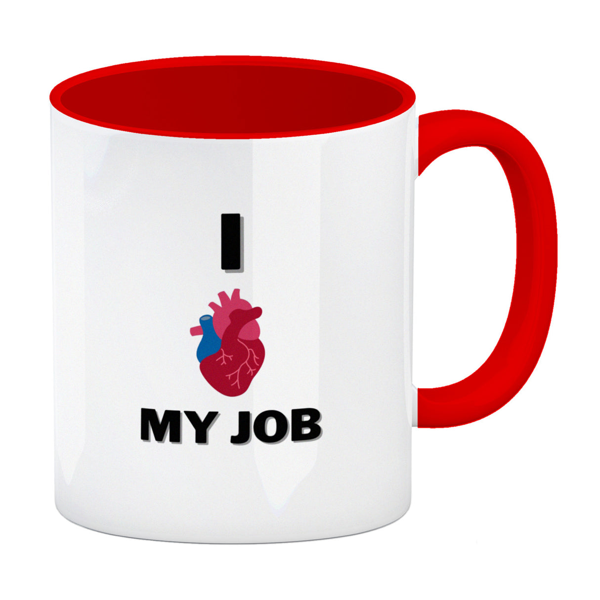 I love my job Krankenhaus Kaffeebecher mit menschlichem Herz