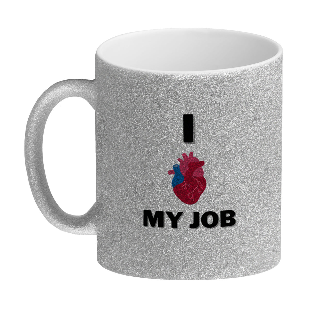 I love my job Krankenhaus Kaffeebecher mit menschlichem Herz
