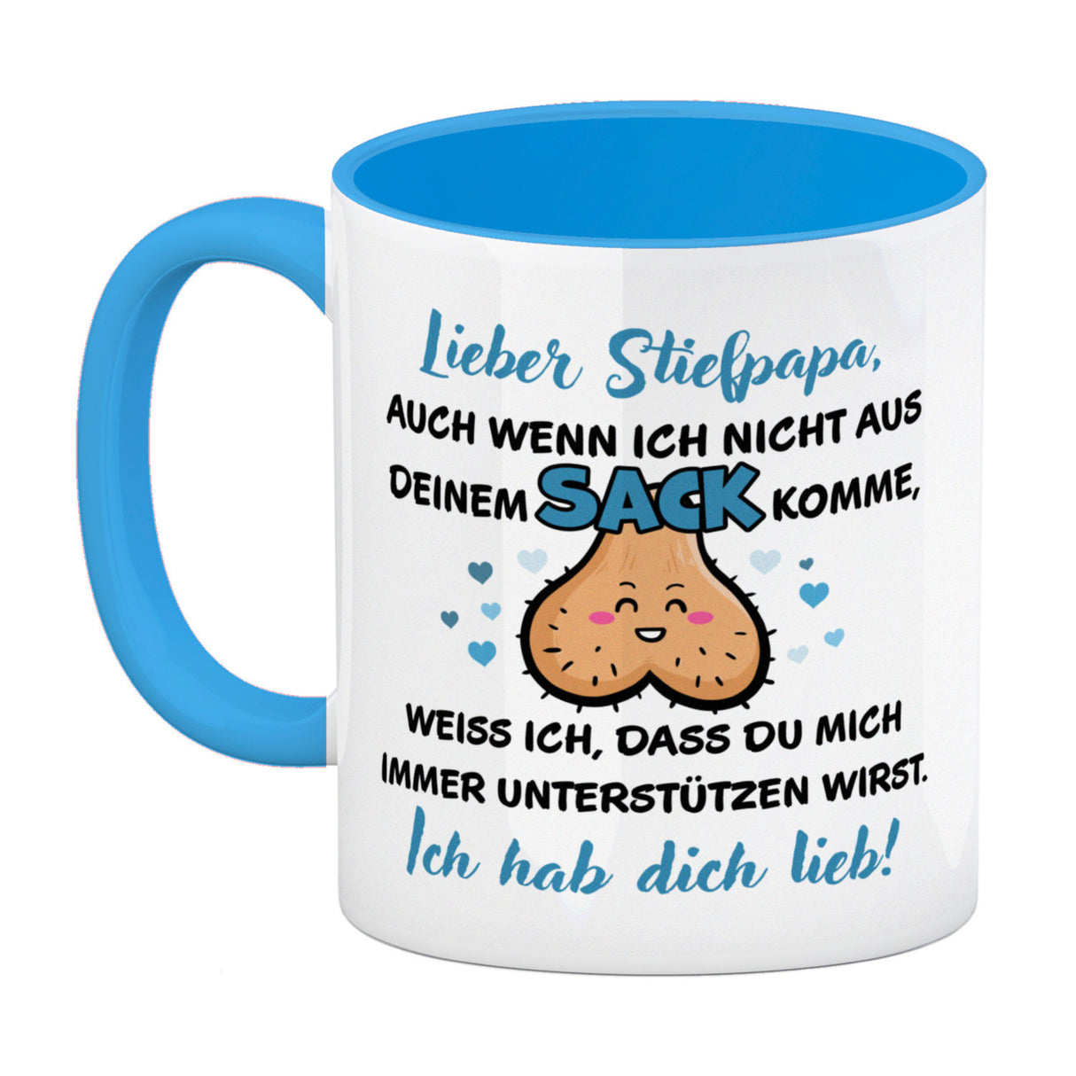 Stiefpapa, ich hab dich lieb Kaffeebecher mit Spruch