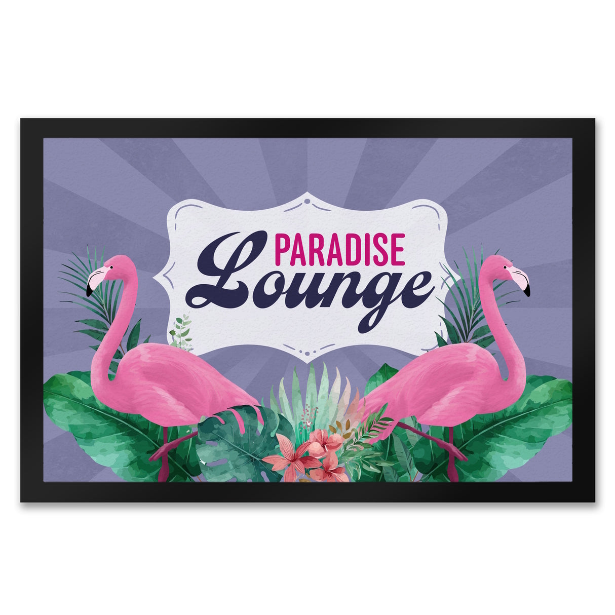 Paradise Lounge Flamingo Fußmatte im tropischen Stil