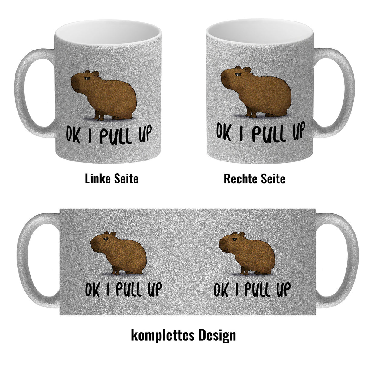 Ok I pull up normales Capybara Meme Kaffeebecher