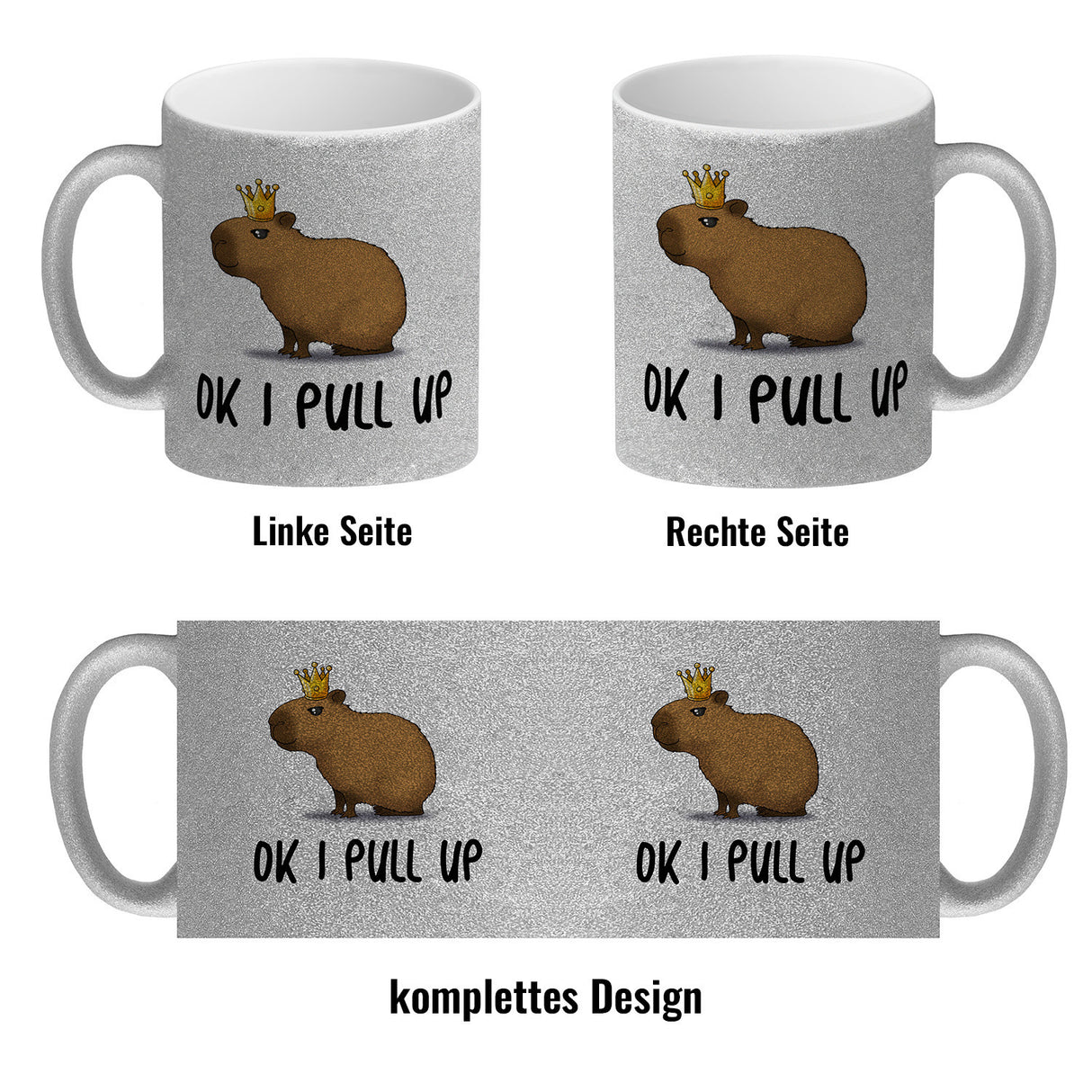 Ok I pull up normales Capybara Meme Kaffeebecher