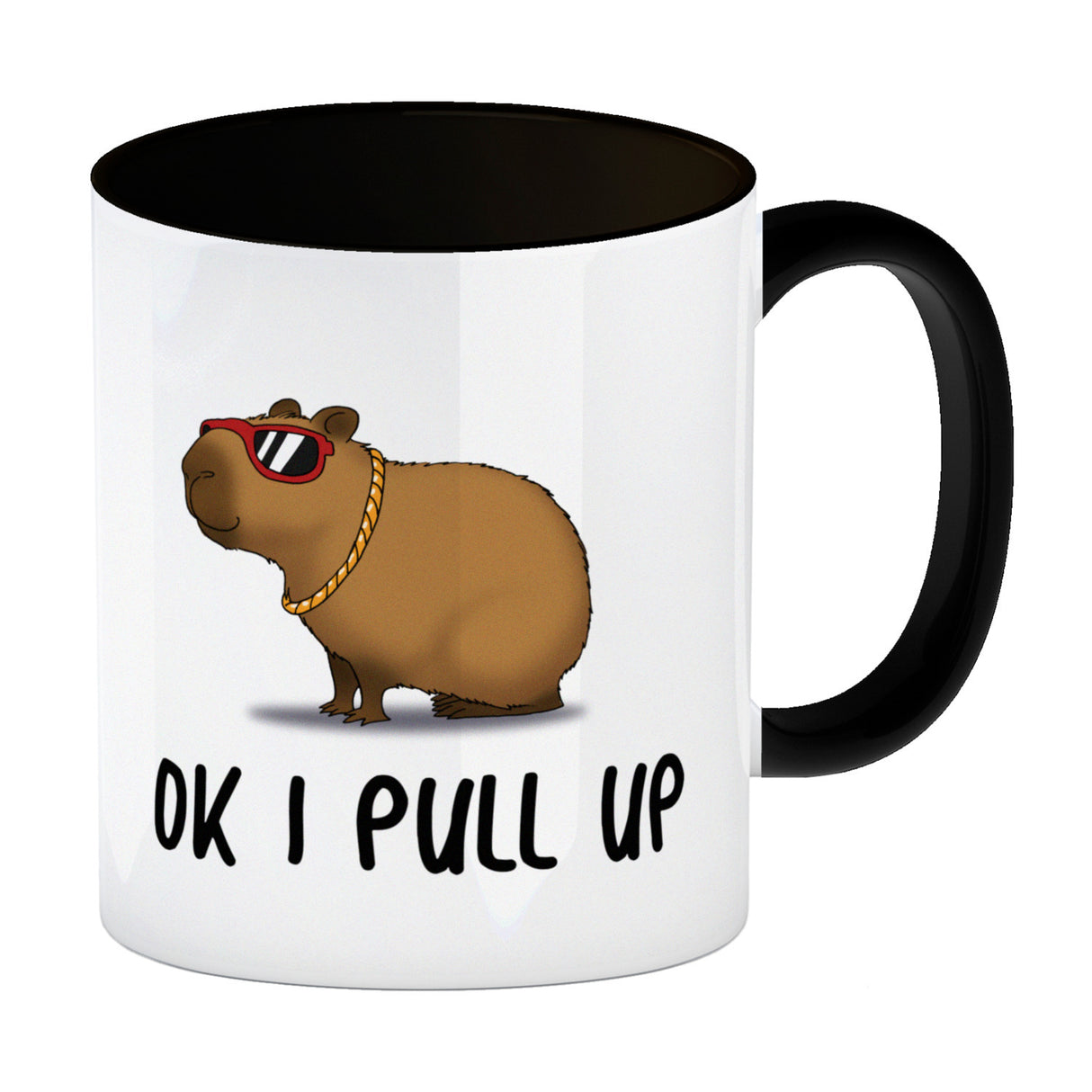 Ok I pull up normales Capybara Meme Kaffeebecher