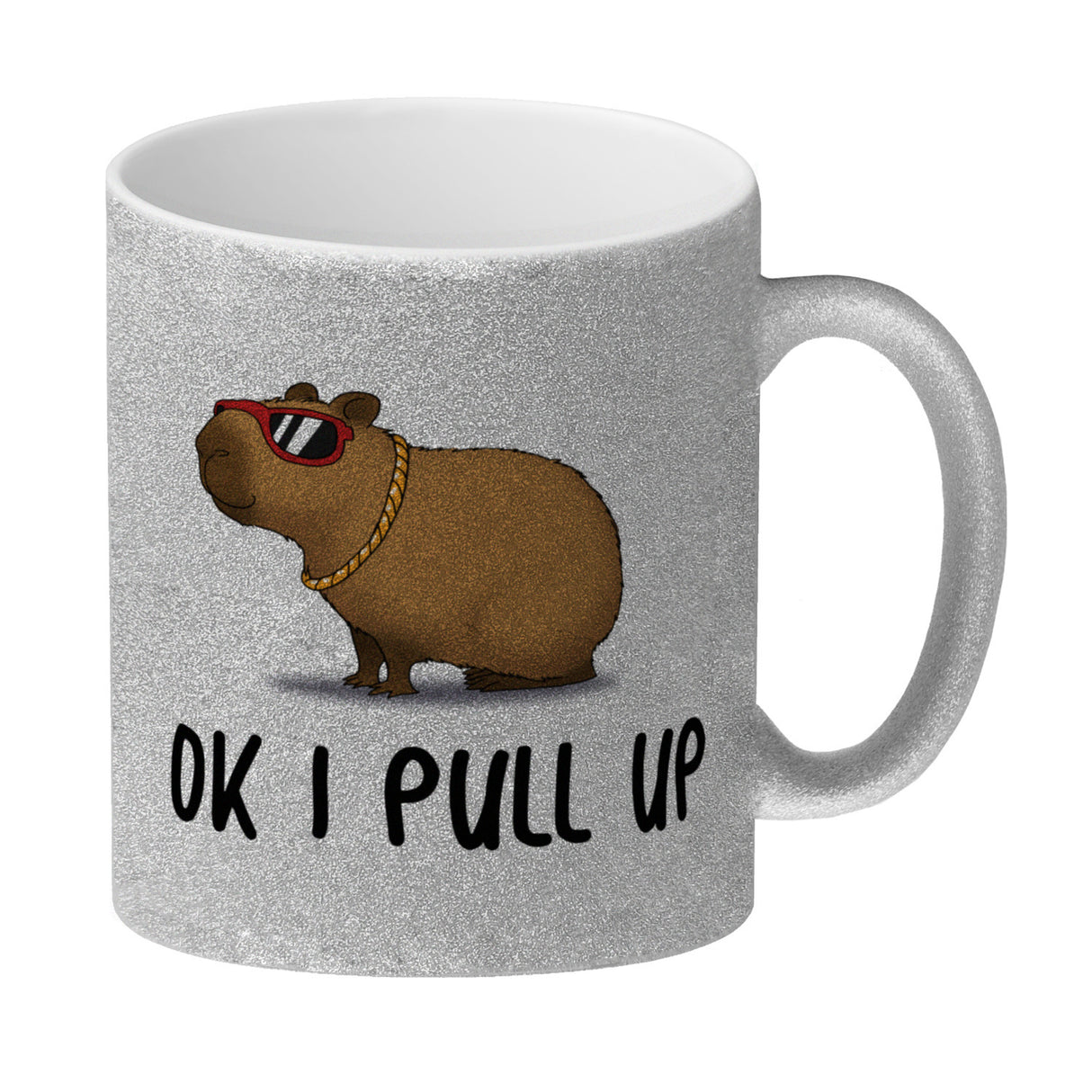 Ok I pull up normales Capybara Meme Kaffeebecher