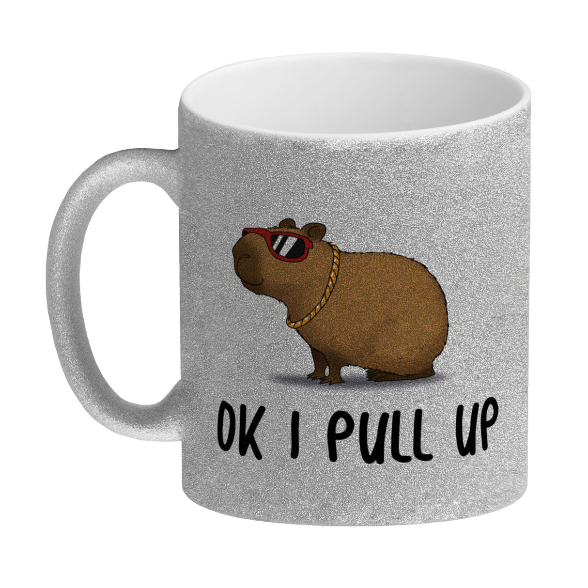 Ok I pull up normales Capybara Meme Kaffeebecher