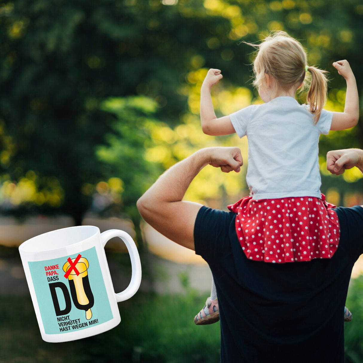 Danke Papa dass du nicht verhütet hast Kaffeebecher in rosa
