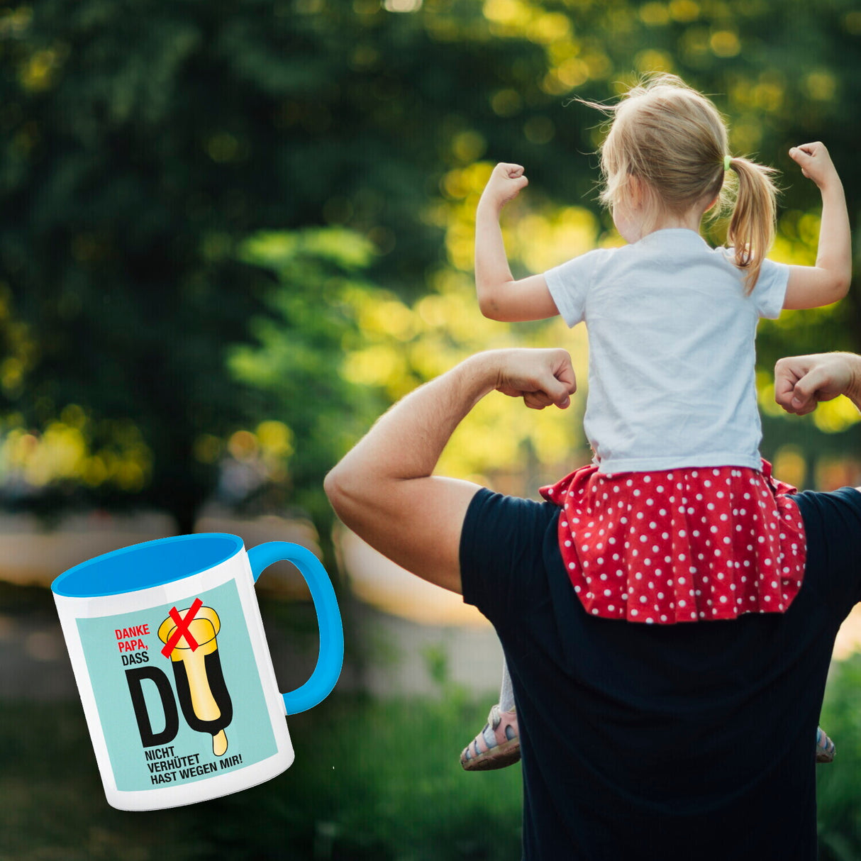 Danke Papa dass du nicht verhütet hast Kaffeebecher in rosa