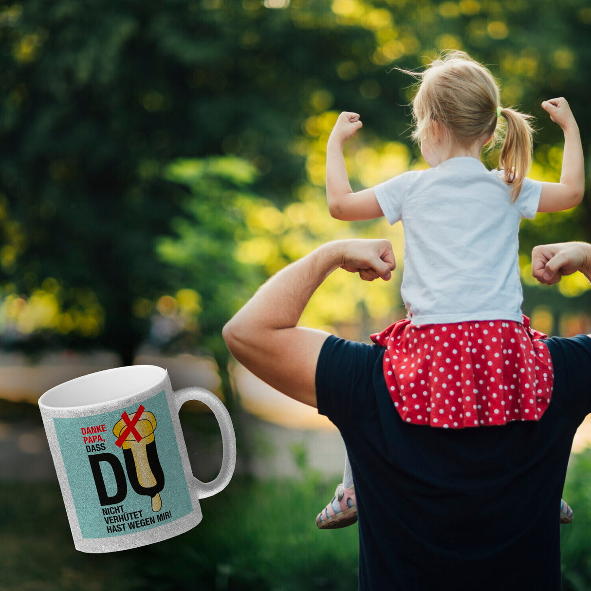 Danke Papa dass du nicht verhütet hast Kaffeebecher in rosa