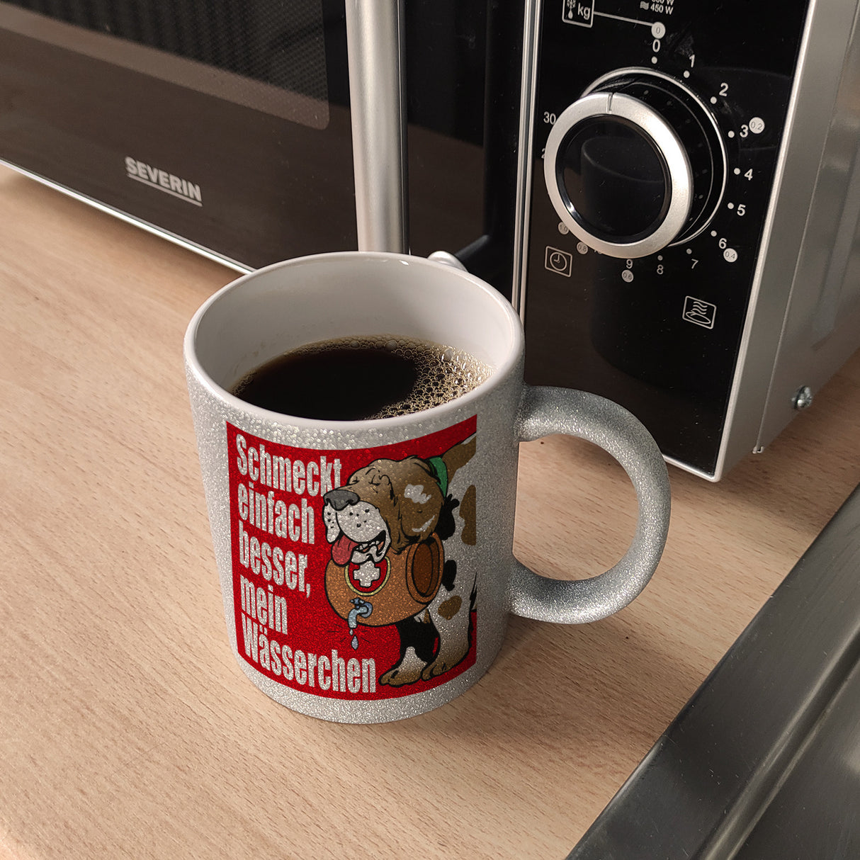 Schmeckt einfach besser mein Wässerchen Kaffeebecher