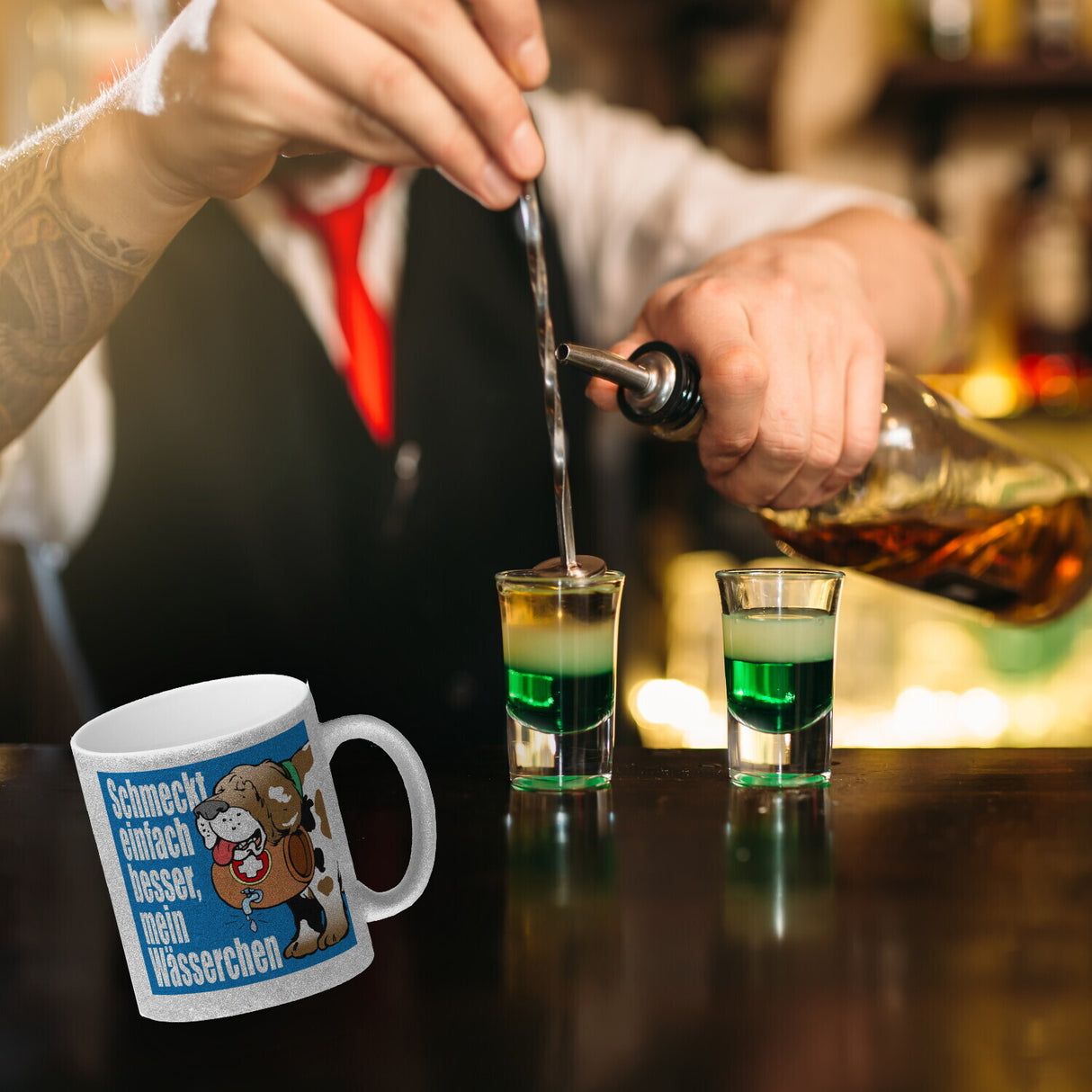 Schmeckt einfach besser mein Wässerchen Kaffeebecher