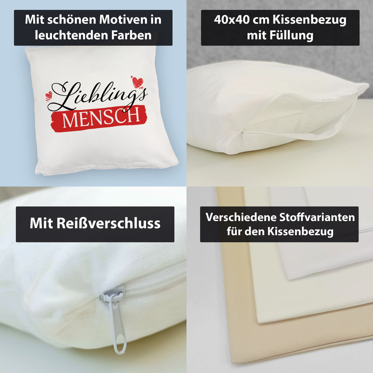 Lieblingsmensch Kissen - Für besondere Menschen in deinem Leben