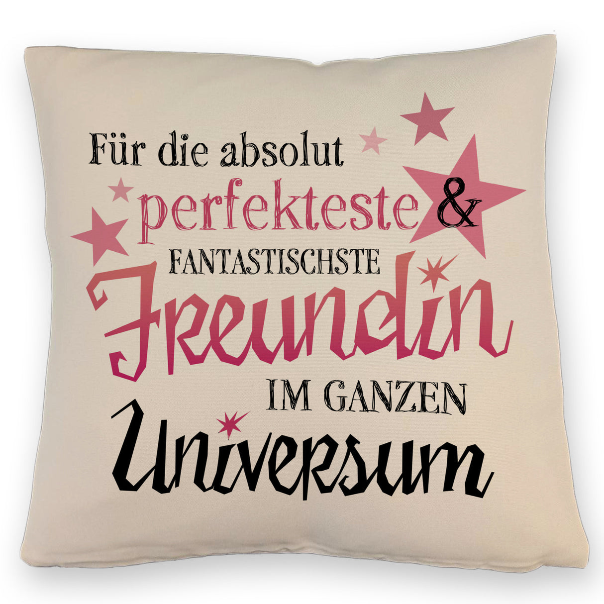 Freundschaft Kissen mit Spruch - Für die perfekteste & fantastischste Freundin