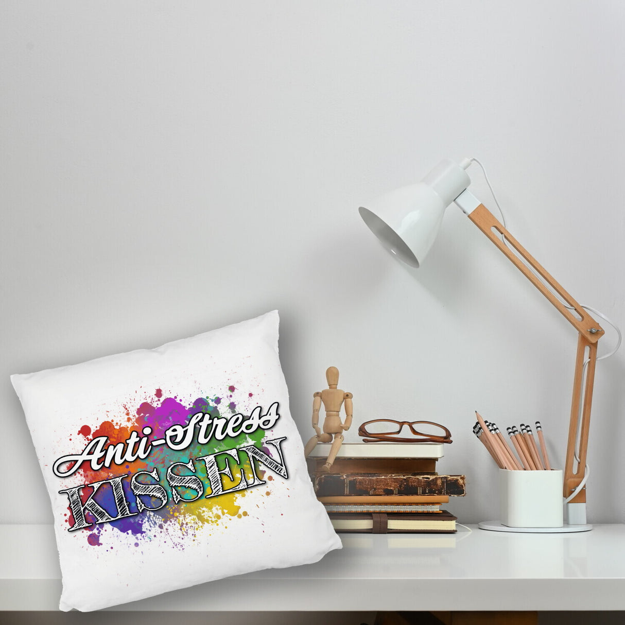 Anti-Stress Kissen - Dekoratives Kissen mit Farbflecken Motiv
