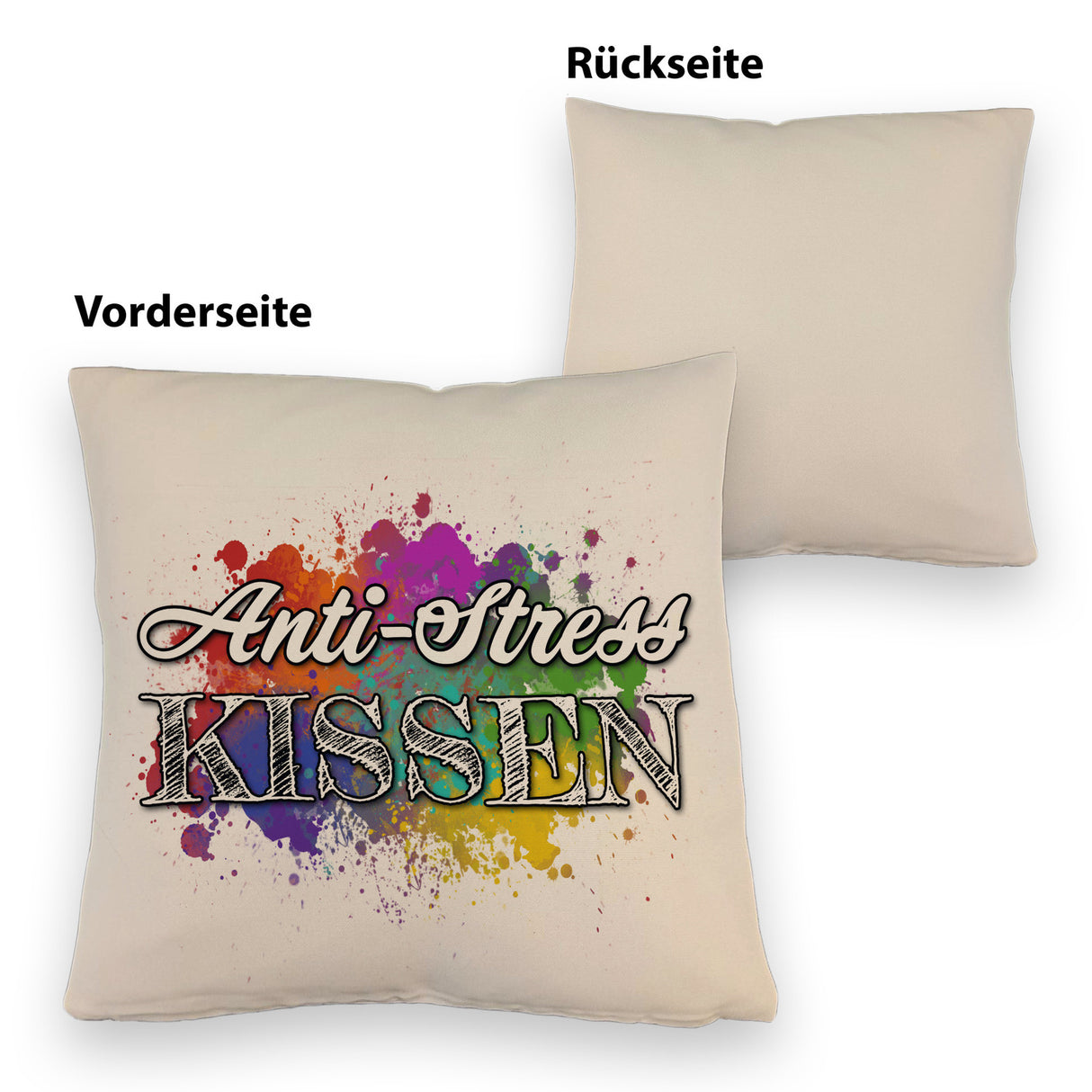 Anti-Stress Kissen - Dekoratives Kissen mit Farbflecken Motiv