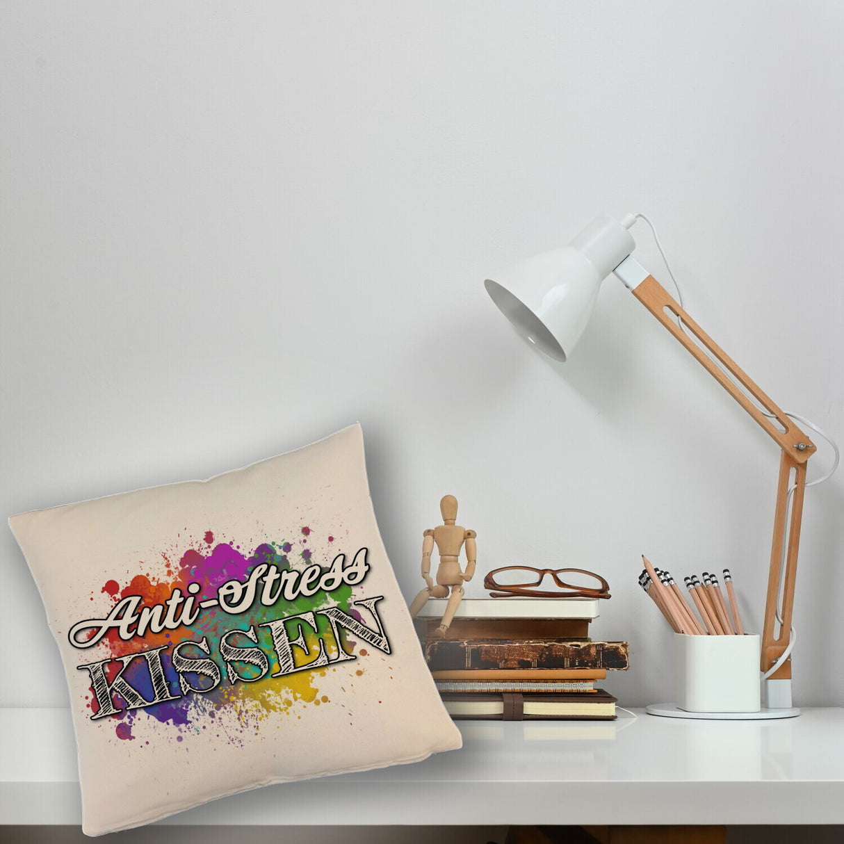 Anti-Stress Kissen - Dekoratives Kissen mit Farbflecken Motiv