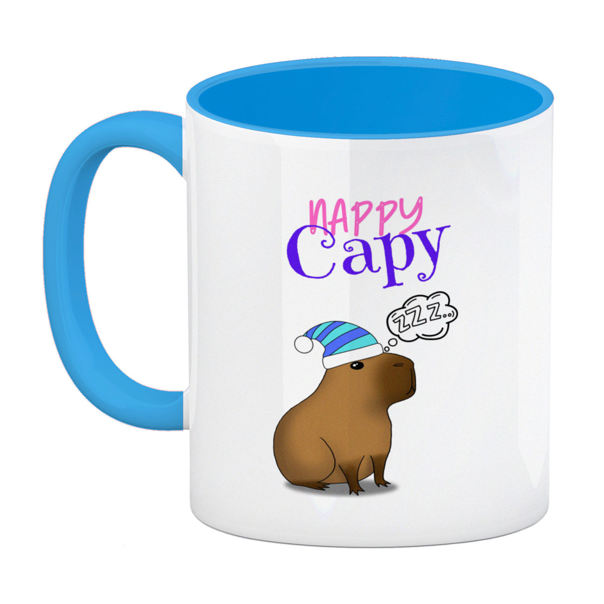 Nappy Capy Kaffeebecher mit müdem Capybara