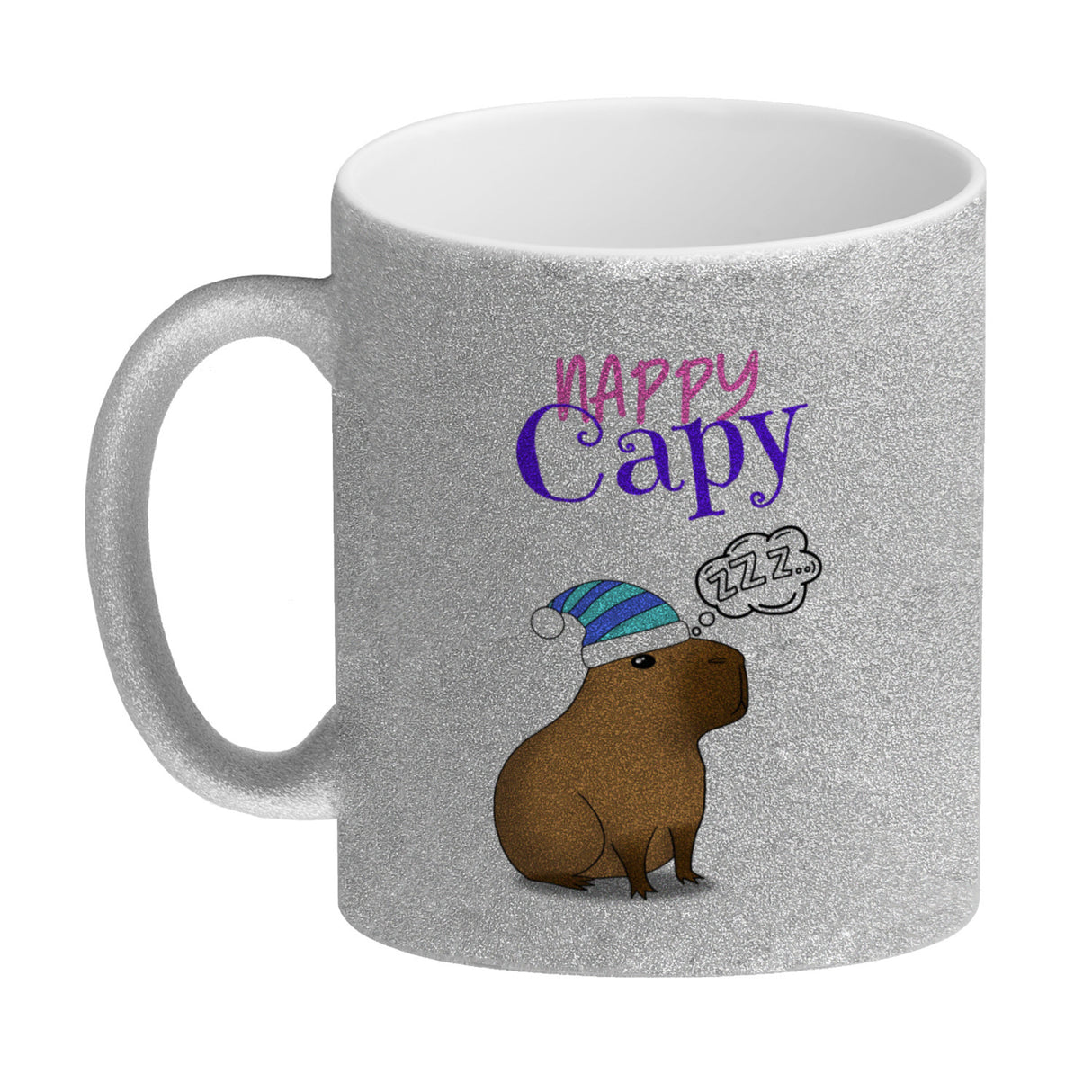 Nappy Capy Kaffeebecher mit müdem Capybara
