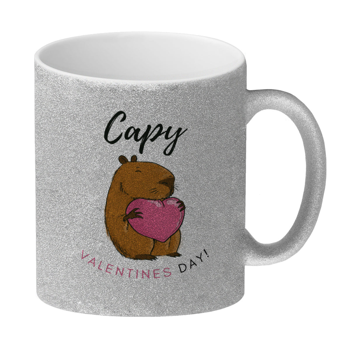 Capy Valentines Day Kaffeebecher mit niedlichem Capybara Motiv