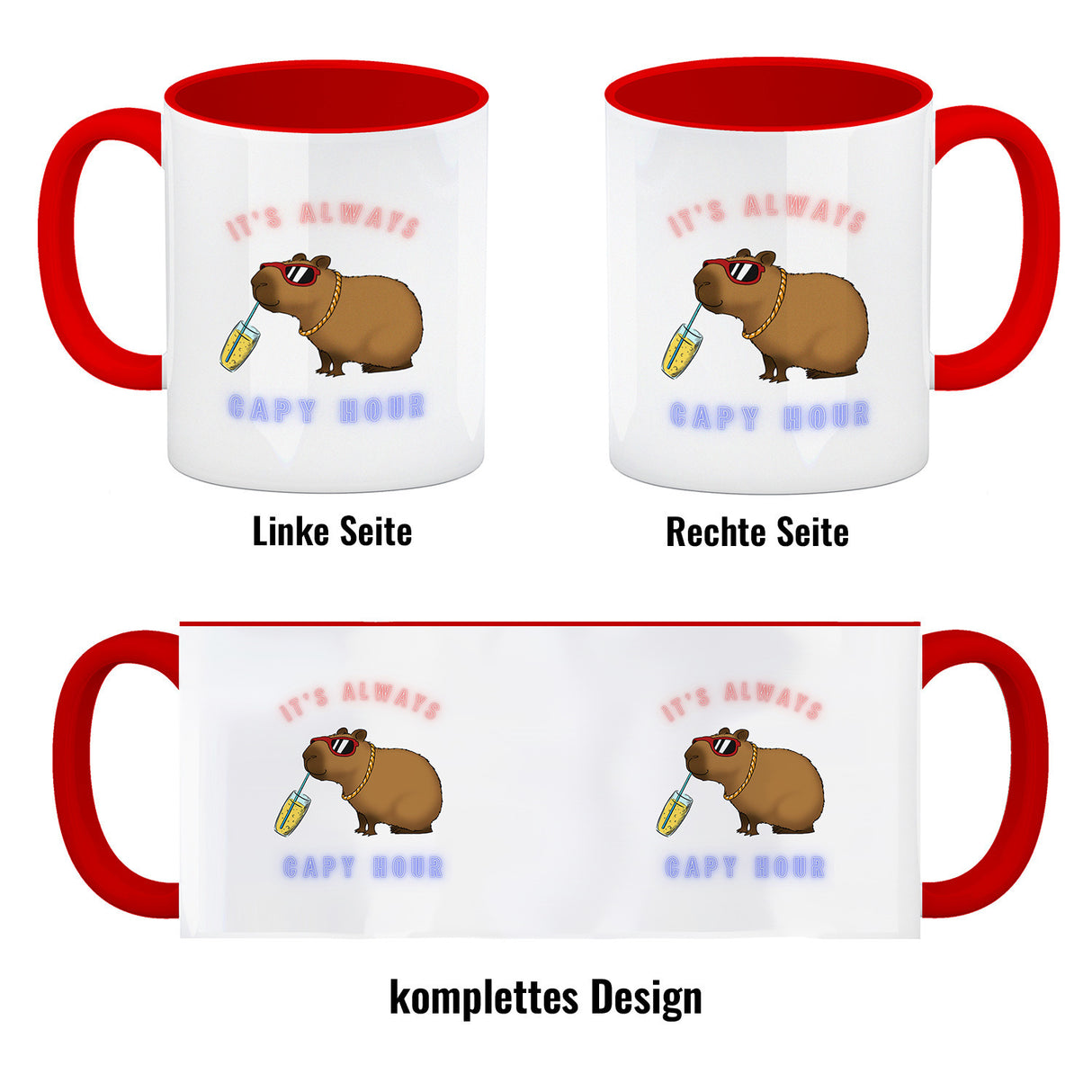 It´s always capy hour Kaffeebecher mit coolem Capybara Motiv