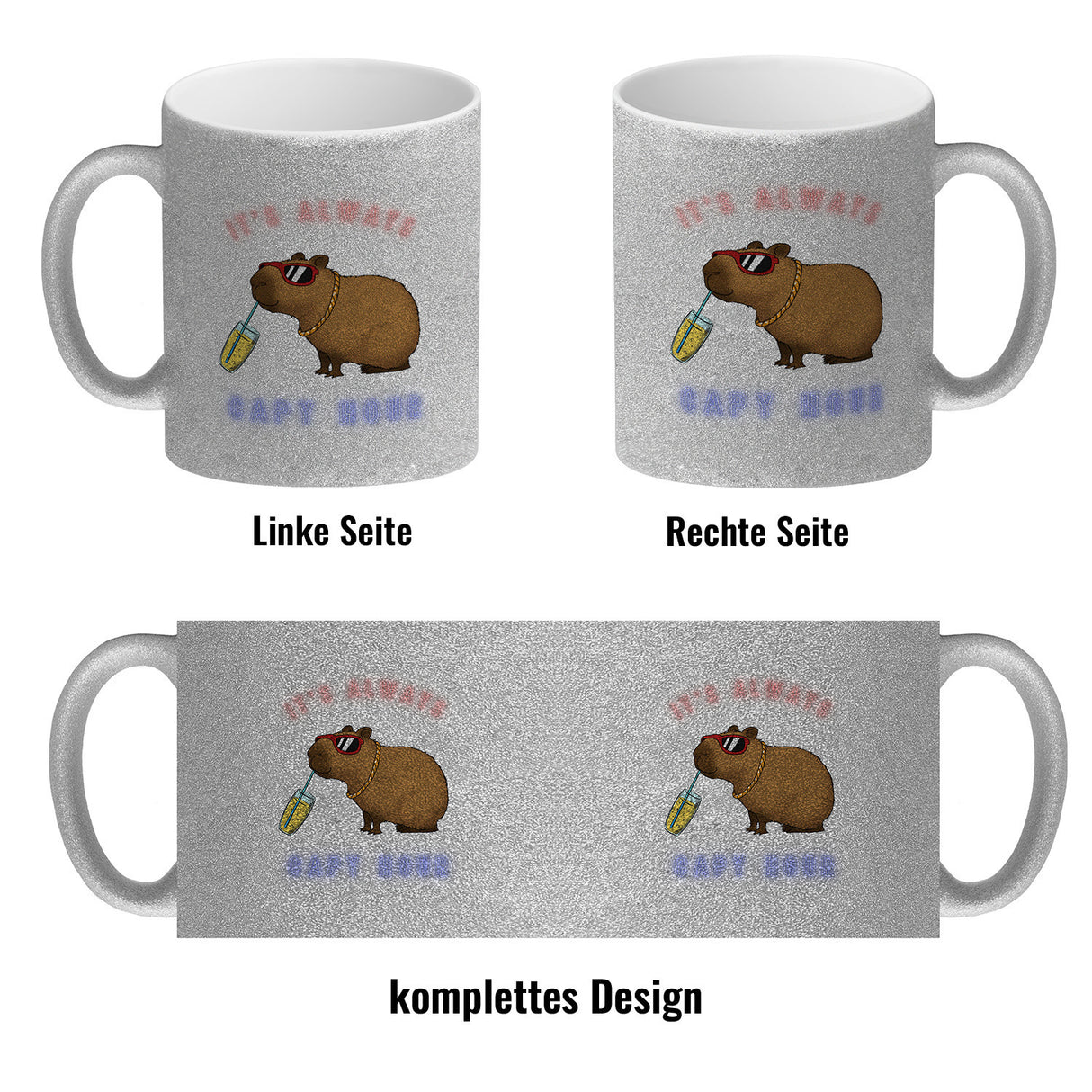 It´s always capy hour Kaffeebecher mit coolem Capybara Motiv