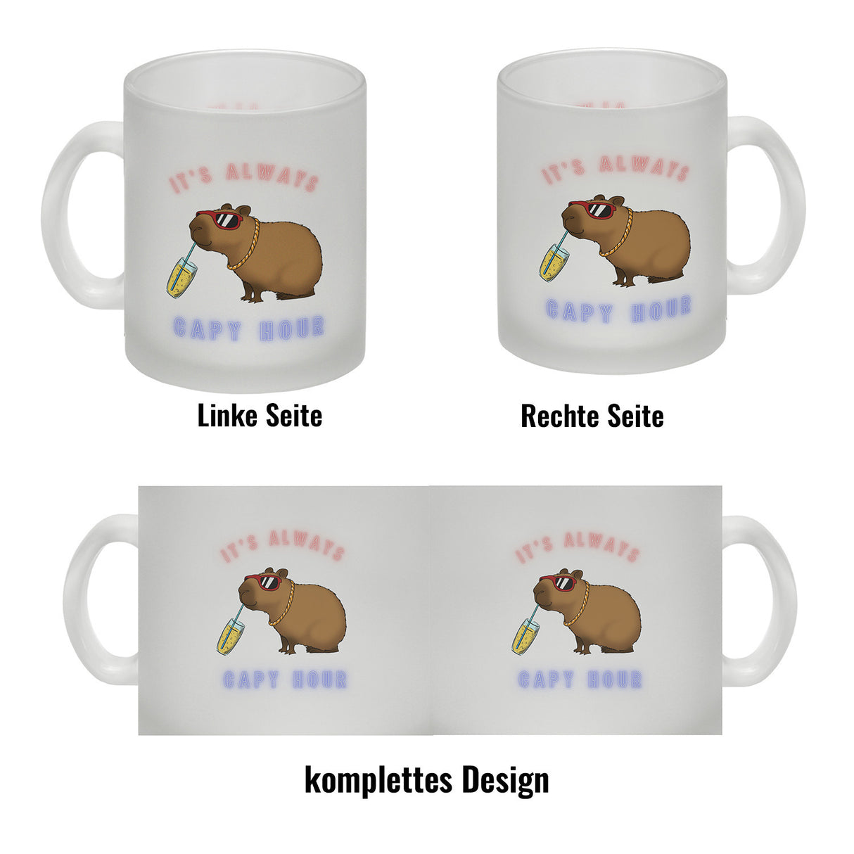 It´s always capy hour Kaffeebecher mit coolem Capybara Motiv