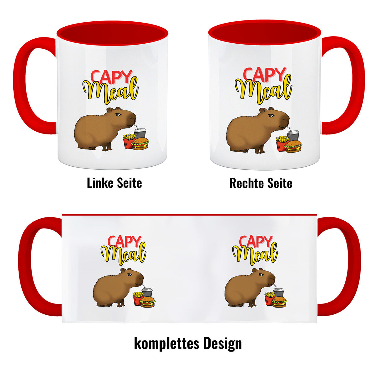 Capy Meal Fast Food Kaffeebecher mit niedlichem Capybara