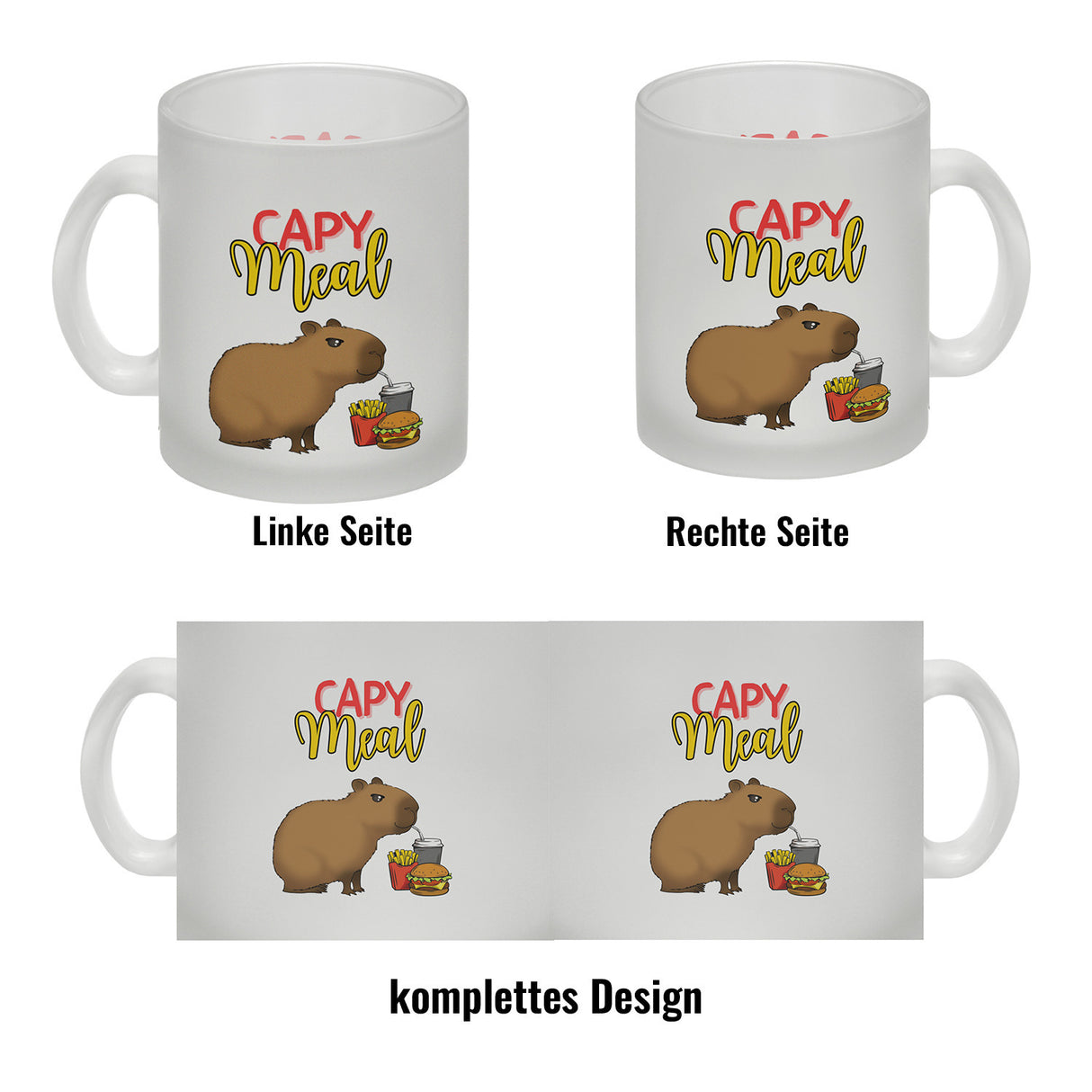 Capy Meal Fast Food Kaffeebecher mit niedlichem Capybara