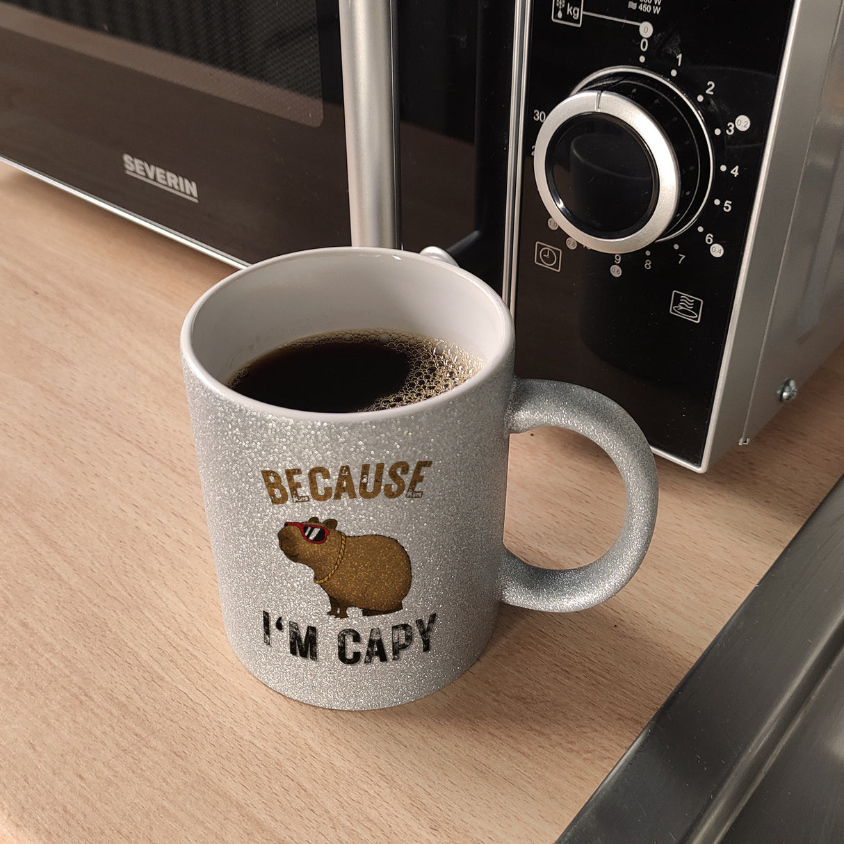 Because I´m capy Kaffeebecher mit coolem Capybara Motiv
