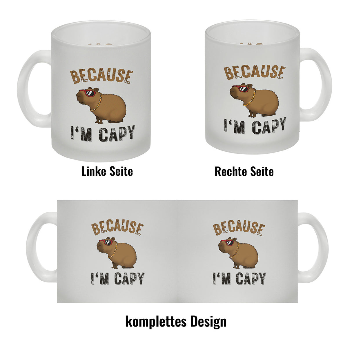 Because I´m capy Kaffeebecher mit coolem Capybara Motiv