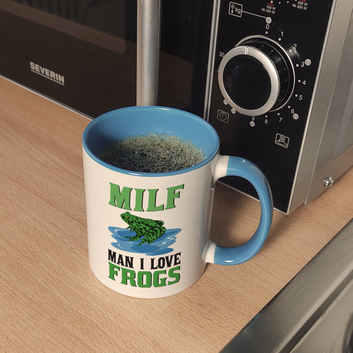 MILF Frosch Kaffeebecher mit Spruch Man i love Frogs