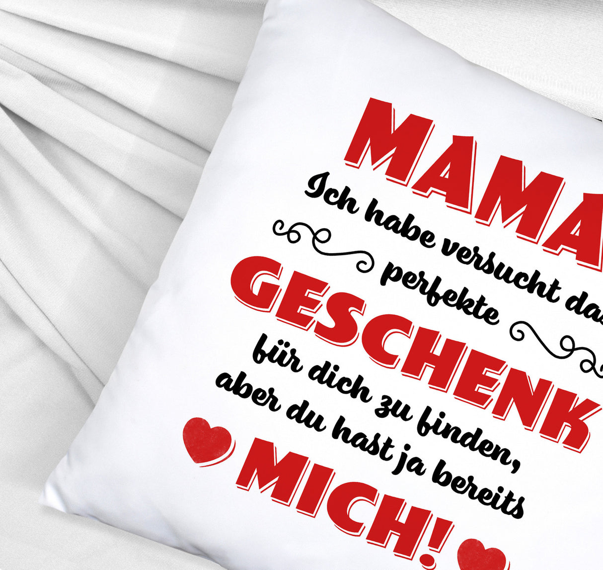 Kissen mit Spruch Mama ich habe versucht das beste Geschenk zu finden