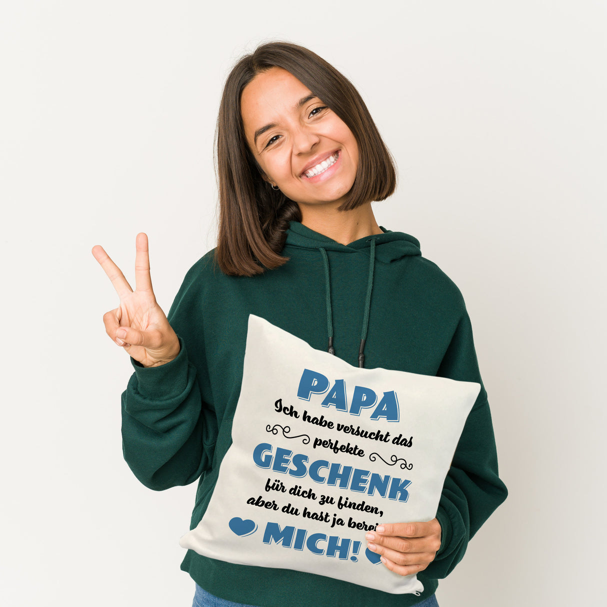 Kissen mit Spruch Mama ich habe versucht das beste Geschenk zu finden