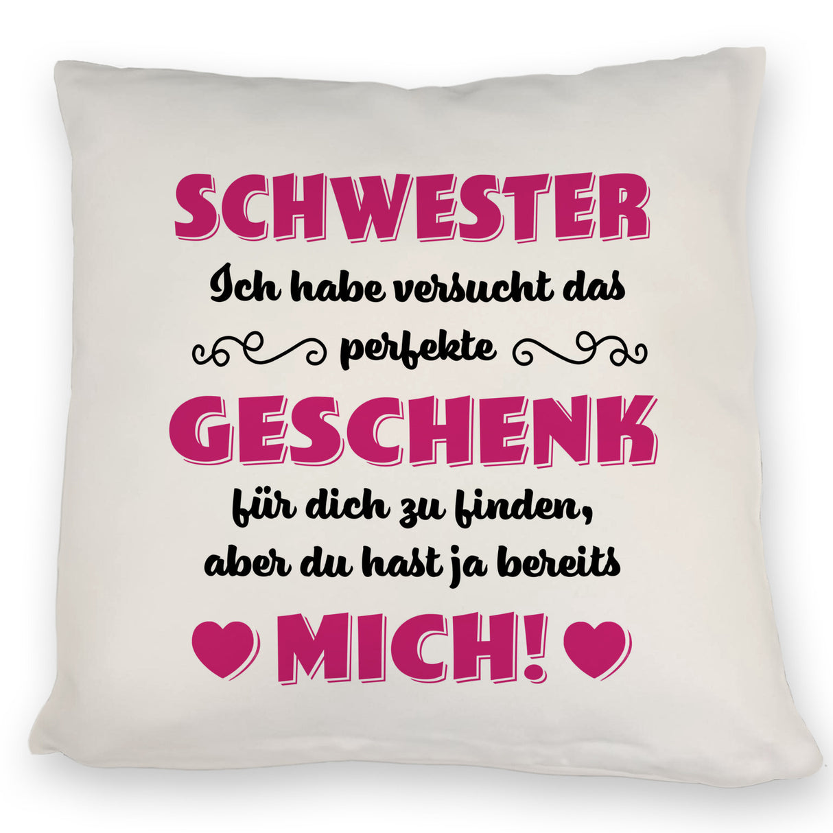 Kissen mit Spruch Mama ich habe versucht das beste Geschenk zu finden