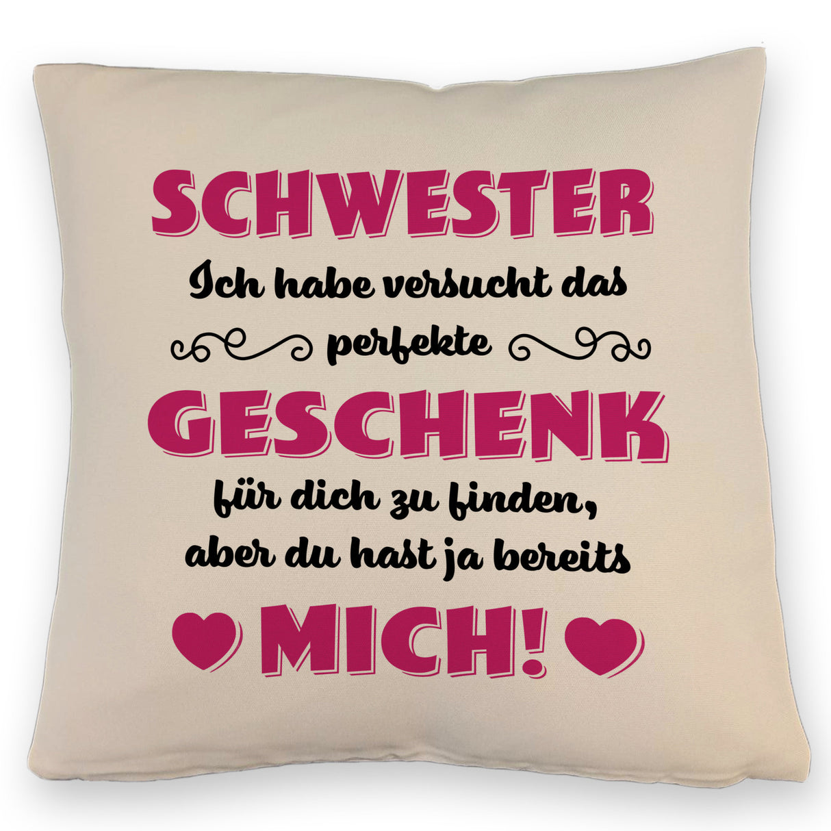 Kissen mit Spruch Mama ich habe versucht das beste Geschenk zu finden