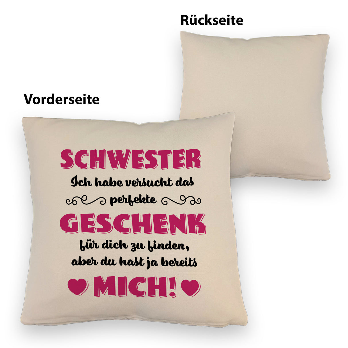 Kissen mit Spruch Mama ich habe versucht das beste Geschenk zu finden