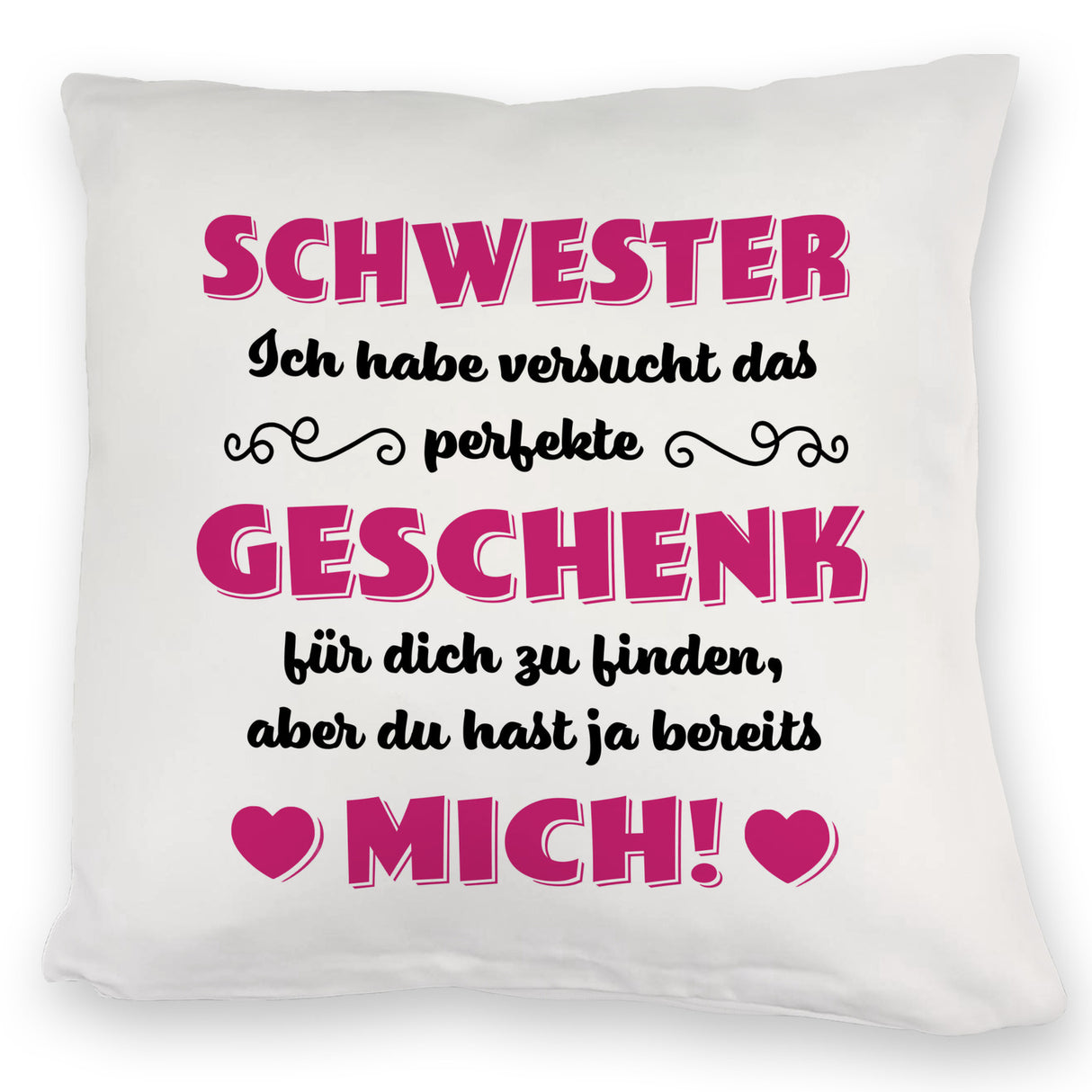 Kissen mit Spruch Mama ich habe versucht das beste Geschenk zu finden