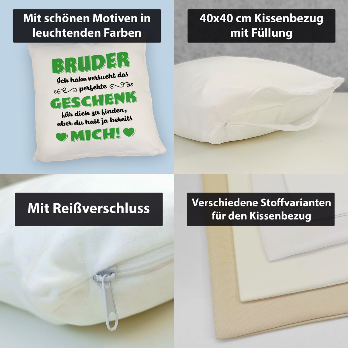 Kissen mit Spruch Mama ich habe versucht das beste Geschenk zu finden