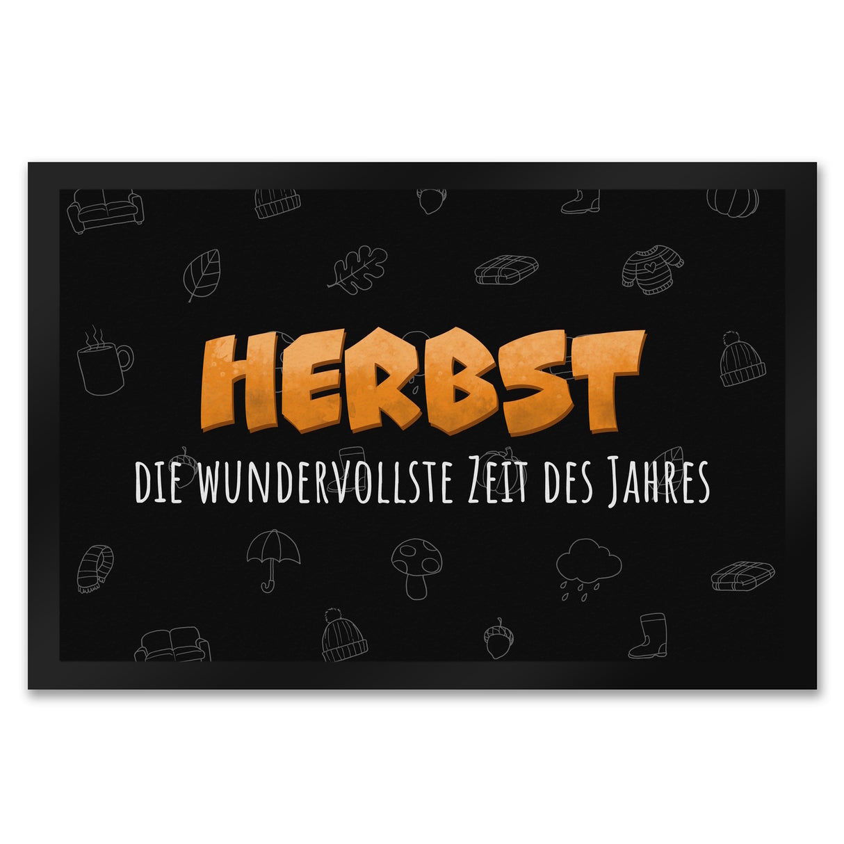 Herbst Fußmatte in 35x50 cm mit Spruch - Die wundervollste Zeit des Jahres