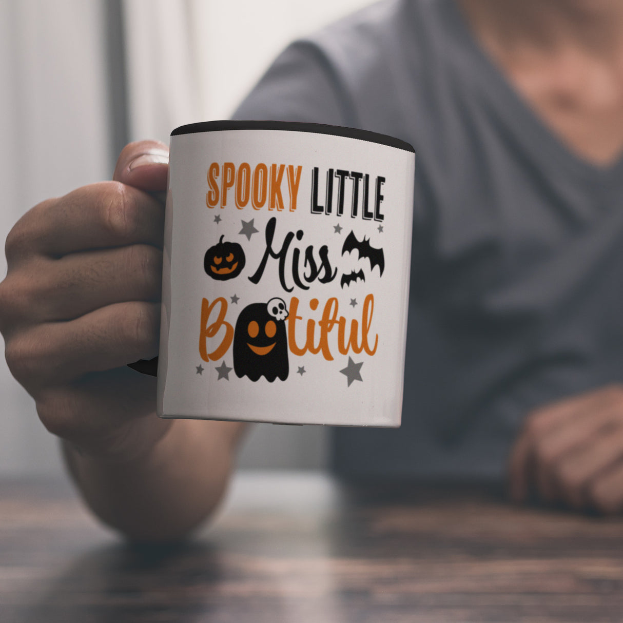 Geister Kaffeebecher mit Spruch- Spooky little Miss Bootiful