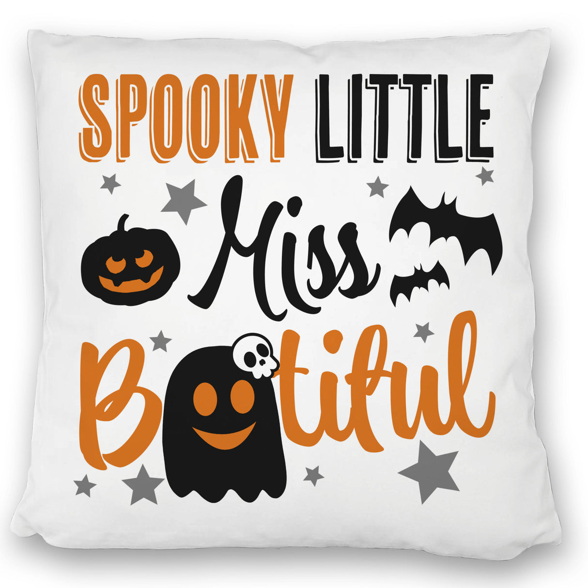 Geister Kissen mit Spruch - Spooky little Miss Bootiful