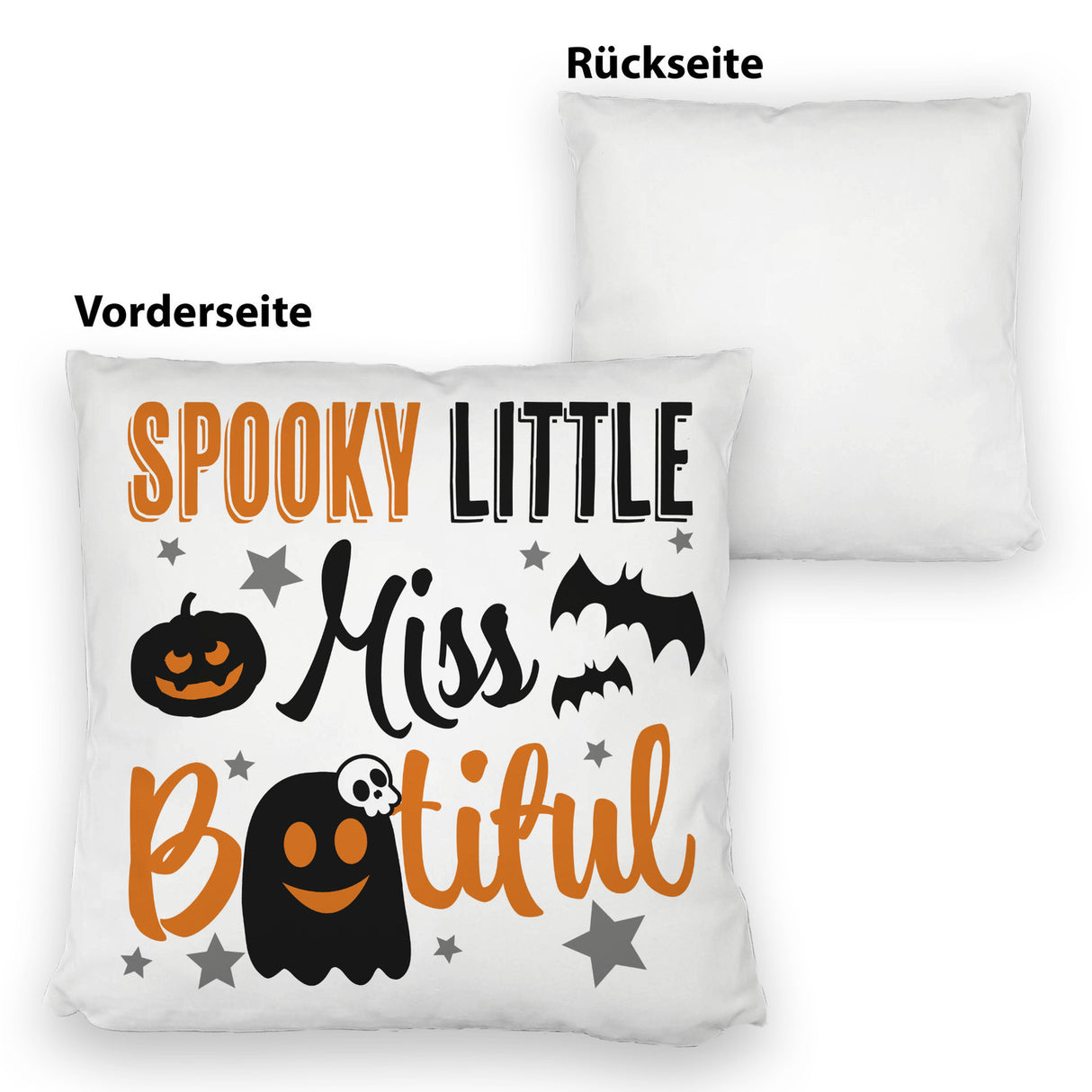Geister Kissen mit Spruch - Spooky little Miss Bootiful