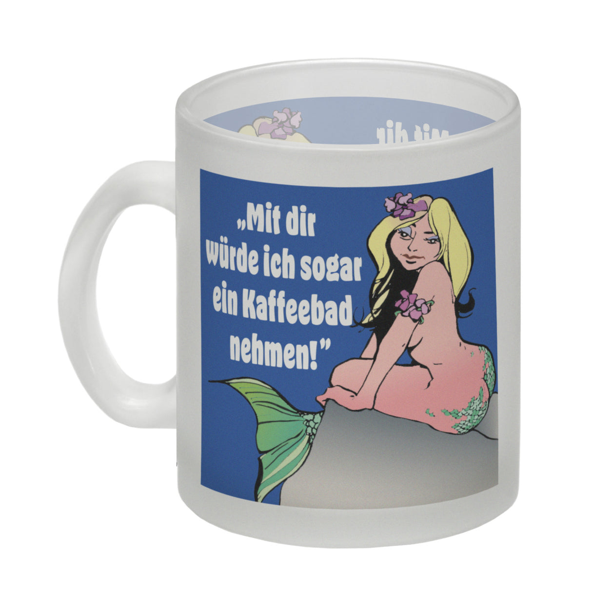 Kaffeebad mit Meerjungfrau Kaffeebecher in pink