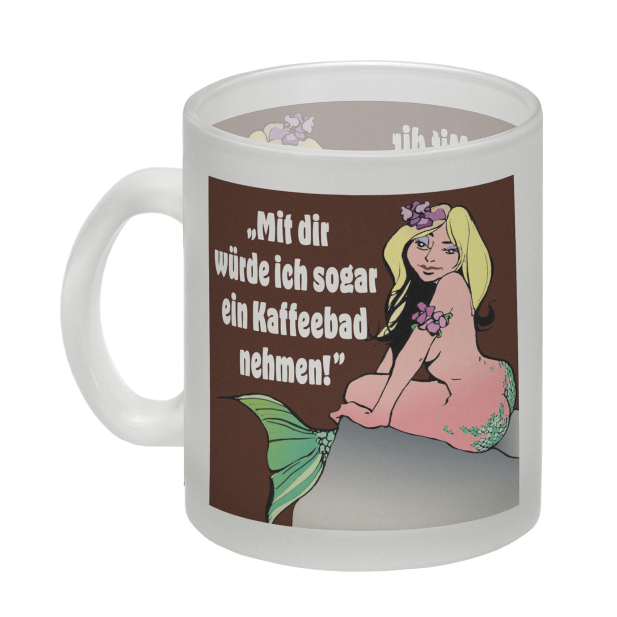 Kaffeebad mit Meerjungfrau Kaffeebecher in pink