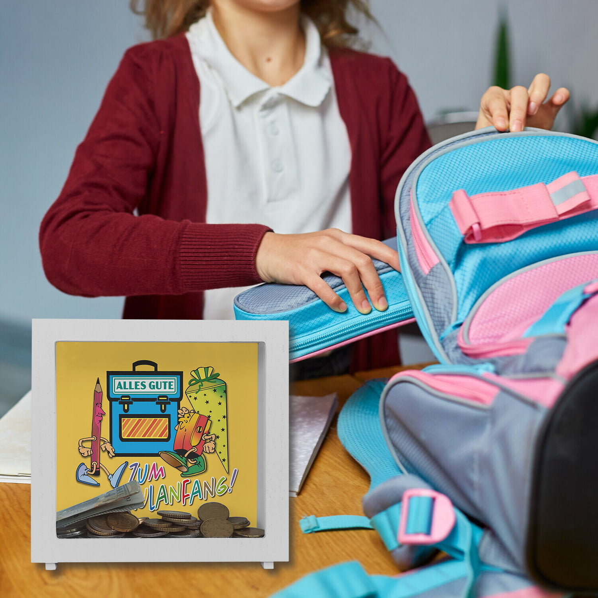Alles Gute zum Schulanfang Spardose