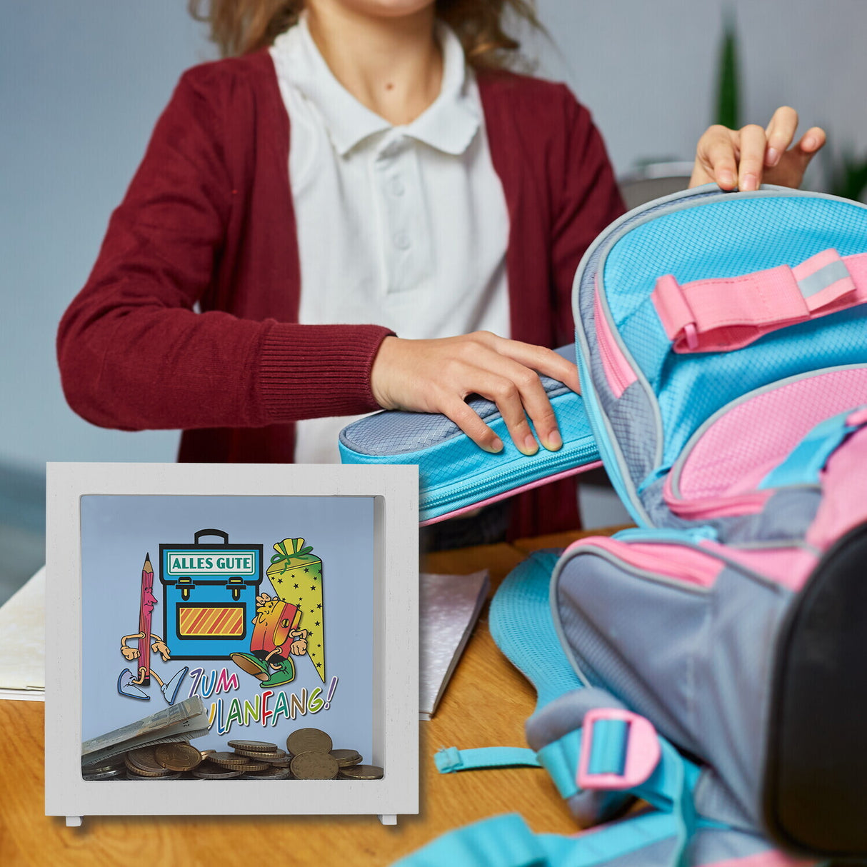 Alles Gute zum Schulanfang Spardose