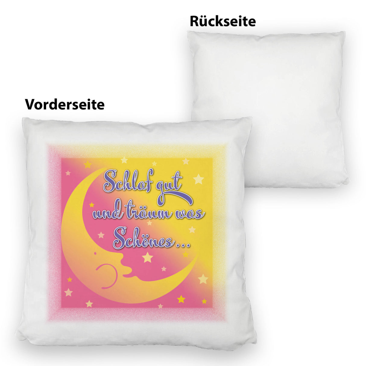 Schlaf gut und träum was Schönes Kissen mit Mond und Sterne